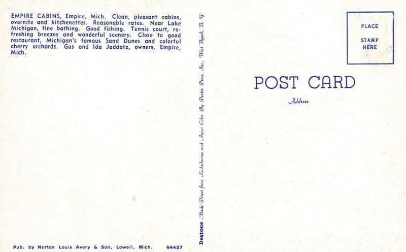 Empire Cabins - Vintage Postcard (newer photo)